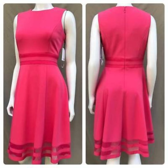 Calvin Klein Dresses & Skirts - Calvin Klein Coral Cut Out A line Dress 10